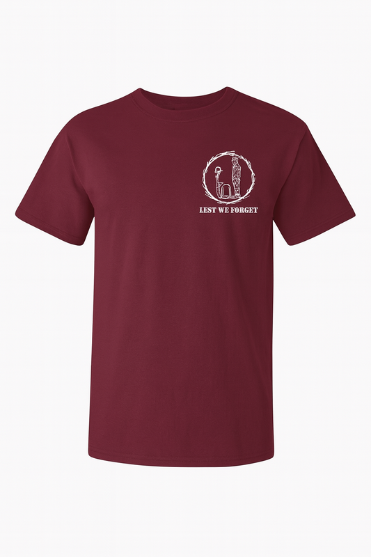 SHort sleeve ,aroon remembrance day shirt